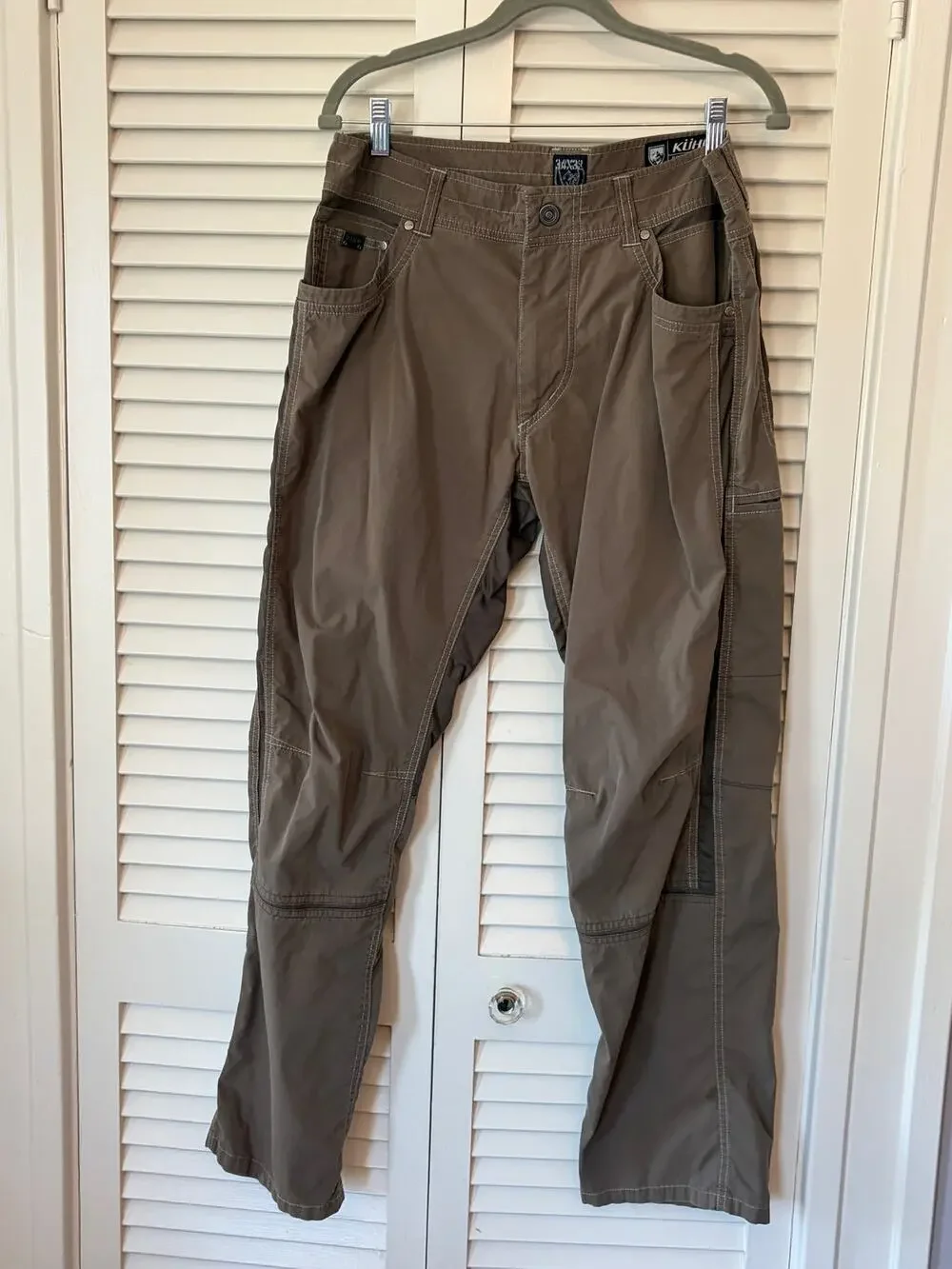 Kuhl Radikl pants men 34x32 tan brown two-tone